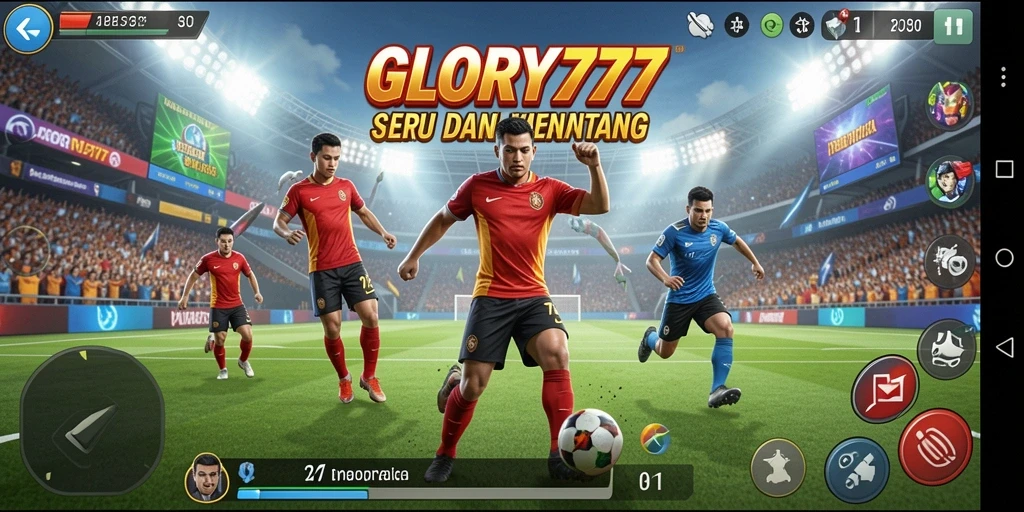 Tampilan gameplay seru di GLORY777 yang menunjukkan aksi olahraga mendebarkan.