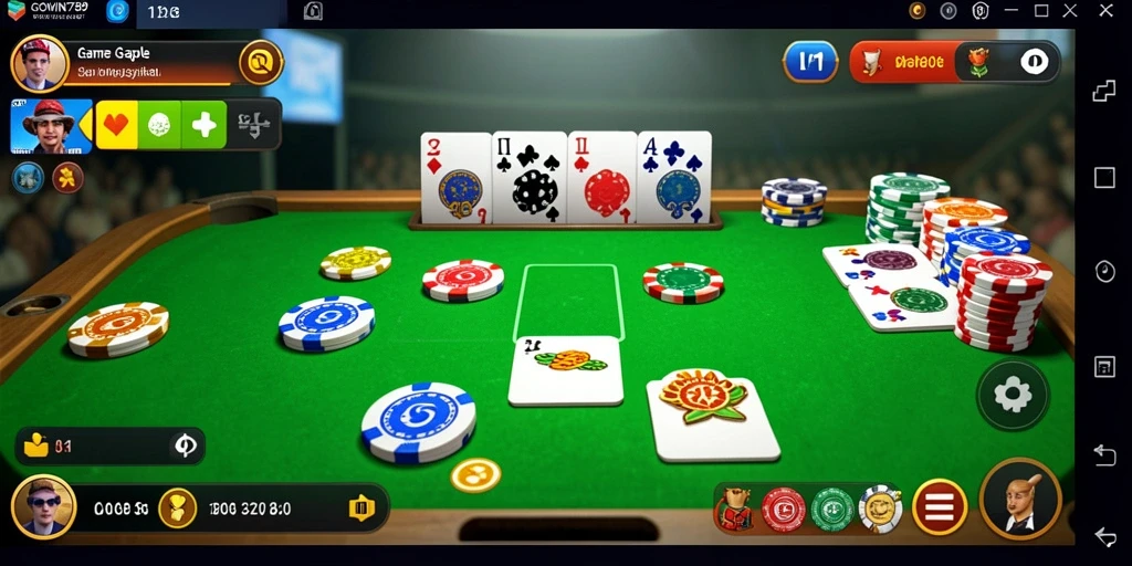 Tampilan screenshot GOWIN789 dengan suasana permainan Gaple yang menakjubkan.