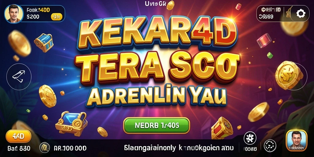 Tampilan gameplay menarik dari KEKAR4D dengan gulungan slot yang berputar.