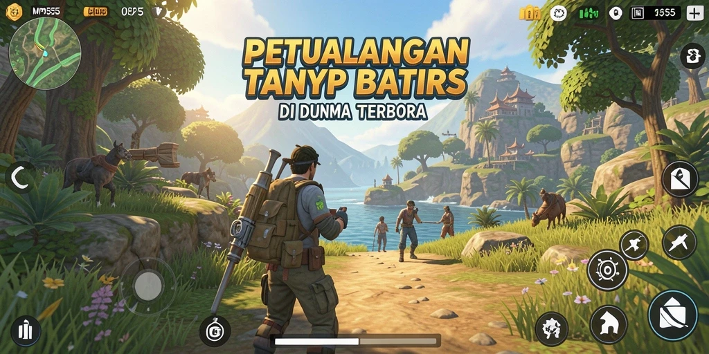 Screenshot gameplay MPO555 menampilkan petualangan mendebarkan di dunia terbuka.