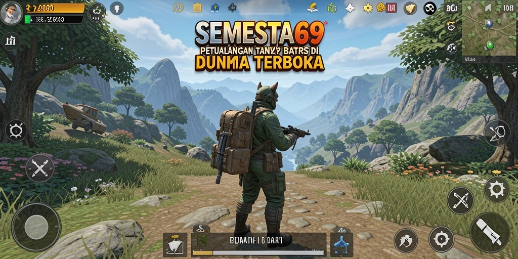 Tangkapan layar utama SEMESTA69 menampilkan gameplay Open World yang mengesankan.