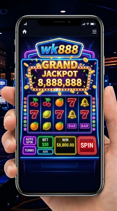 Screenshot aplikasi WK888 menampilkan antarmuka pengguna yang intuitif.